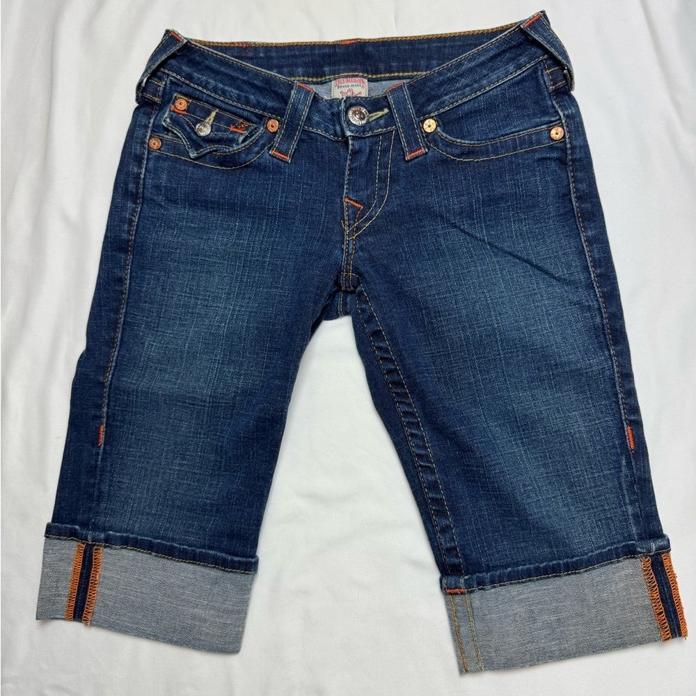 True Religion Sophie Bermuda Shorts with 3” Cuffs - RN#112790 - Size 25 (A140)